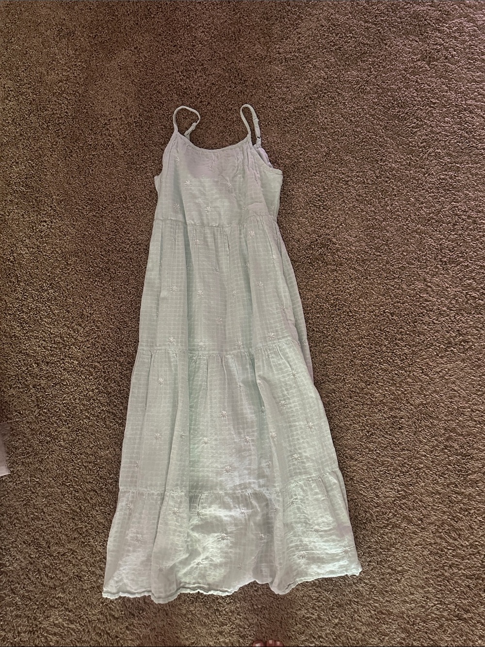 Light Green Tiered Maxi Dress